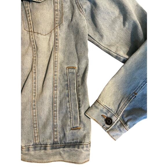 Embroidered Carbon Denim Jacket - Picture 4 of 8